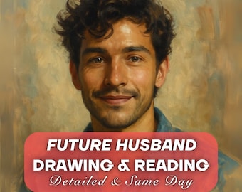 Detailed Future Husband Drawing,  Soulmate Drawing and Reading, Draw My Soulmate Reading, Twin Flame Drawing and Reading