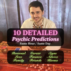 10 predicciones psíquicas detalladas para el futuro, lectura de tarot psíquico, lectura médium del futuro, predicciones del amor, lectura médium clarividente