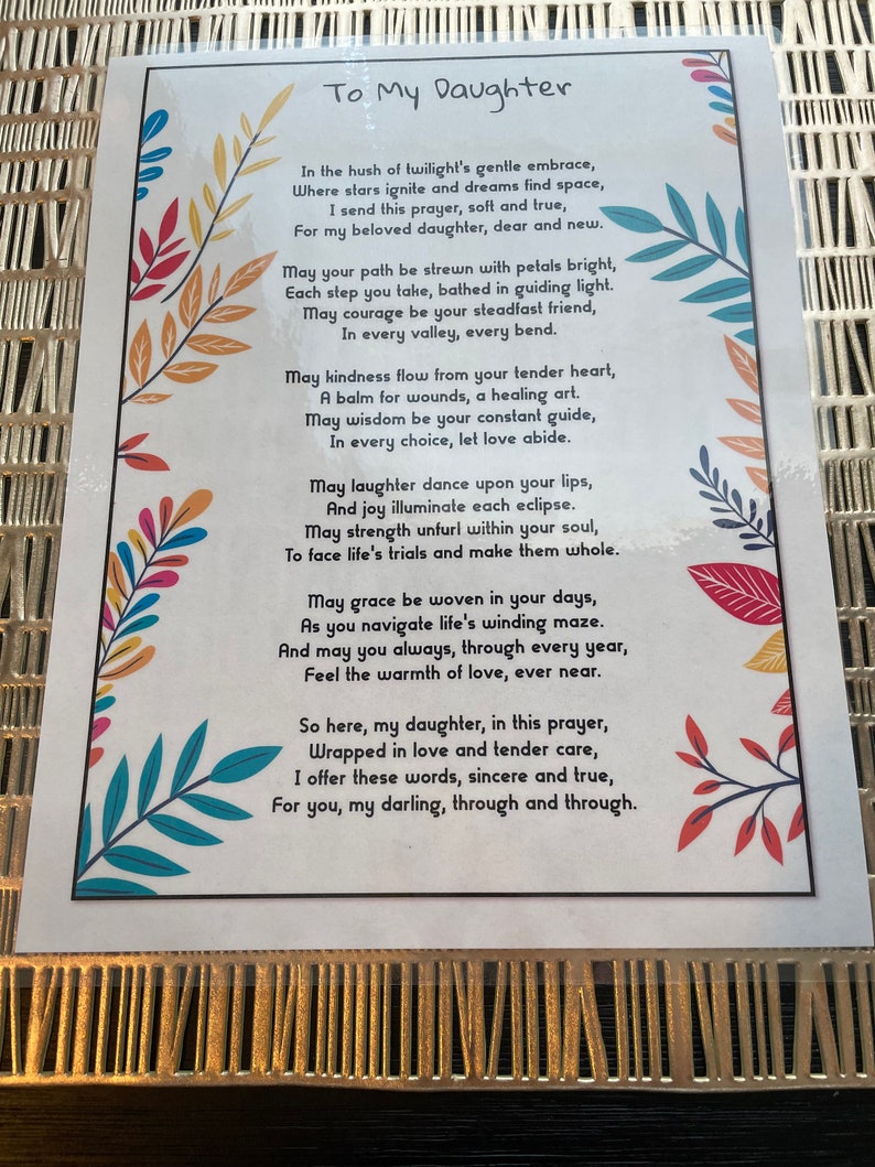 A Prayer for My Daughter Etsy