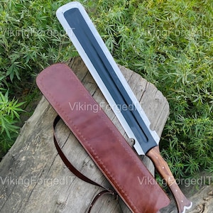 Custom Handmade Carbon Steel Blade Tactical Machete Sword| Hunting Sword Hand Forged Camping Sword, Customize Gift For Him, Christmas Gift