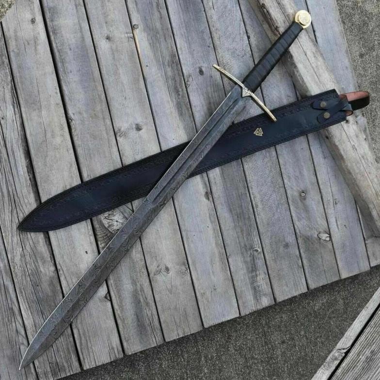 Viking Sword, Damascus Sword ,Hand Forged Sword, Long Sword, Sword, Real Sword, for Viking Costumes, Gift for Groomsmen, Wedding Gift Sword