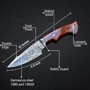 Damaskusvärd, vikingasvärd, handsmidet svärd, långt svärd, svärd, halvtangsvärd för fantasysvärd, lajvsvärd, present till marskalkar, födelsedagspresent. Damascus Knife