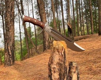 Custom handgemaakte koolstofstalen mes tactisch bowiemes 5160 bladveer khukuri, balans watergehard, kerstcadeaus, huwelijkscadeau