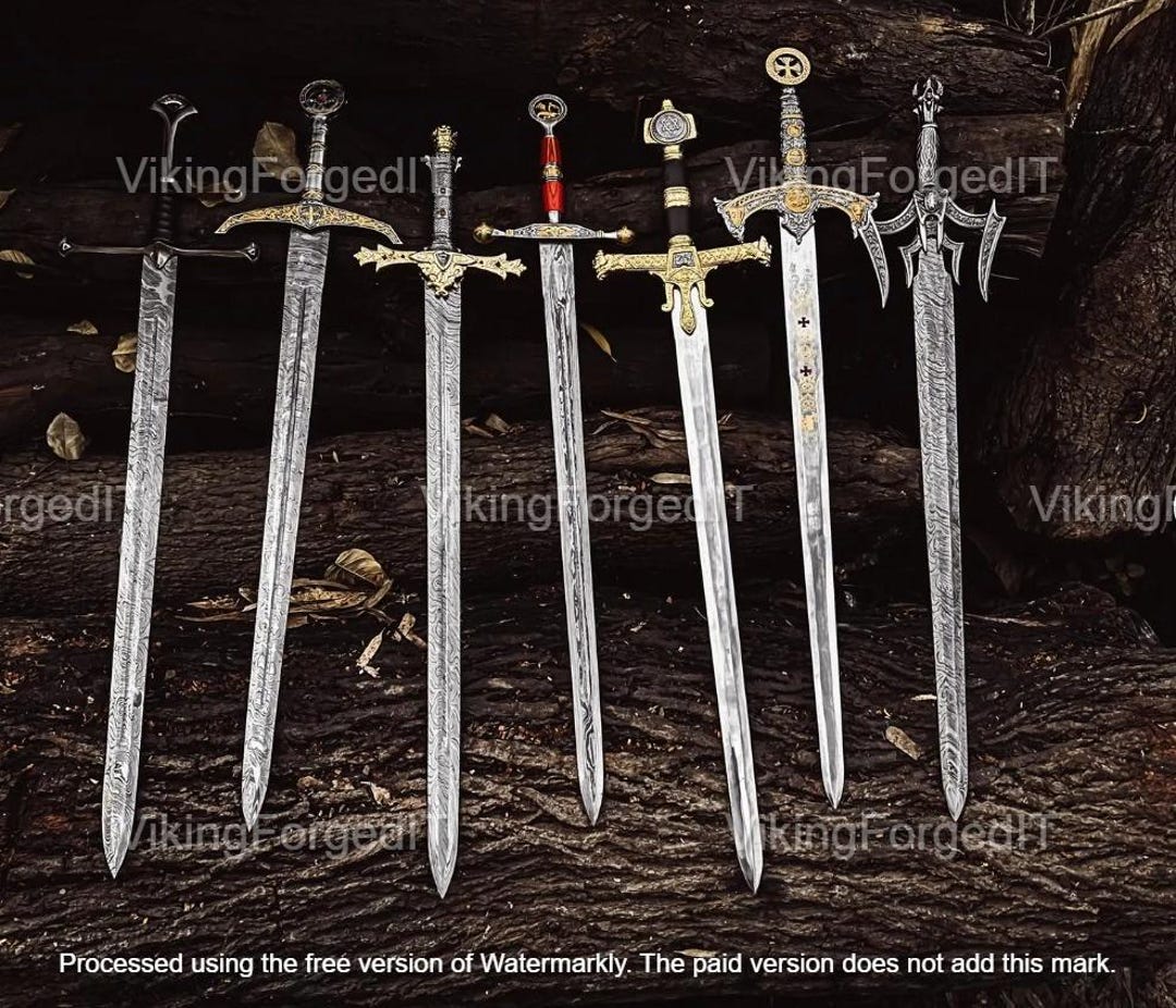 中世バイキング剣壁掛けディスプレイダマスカス鋼ハンドメイド剣レザー付き、ホームデコレーション、ギフトバイキング剣、モノグラム剣、クリスマスギフト -  Etsy 日本, image size:1080x926