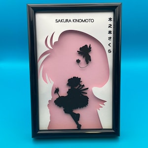 CARDCAPTOR SAKURA SAKURA Kinomoto Arte em papel feita à mão - Pintura multicamadas com relevo - Presente para fã de anime para ela para ele - Decoração otaku