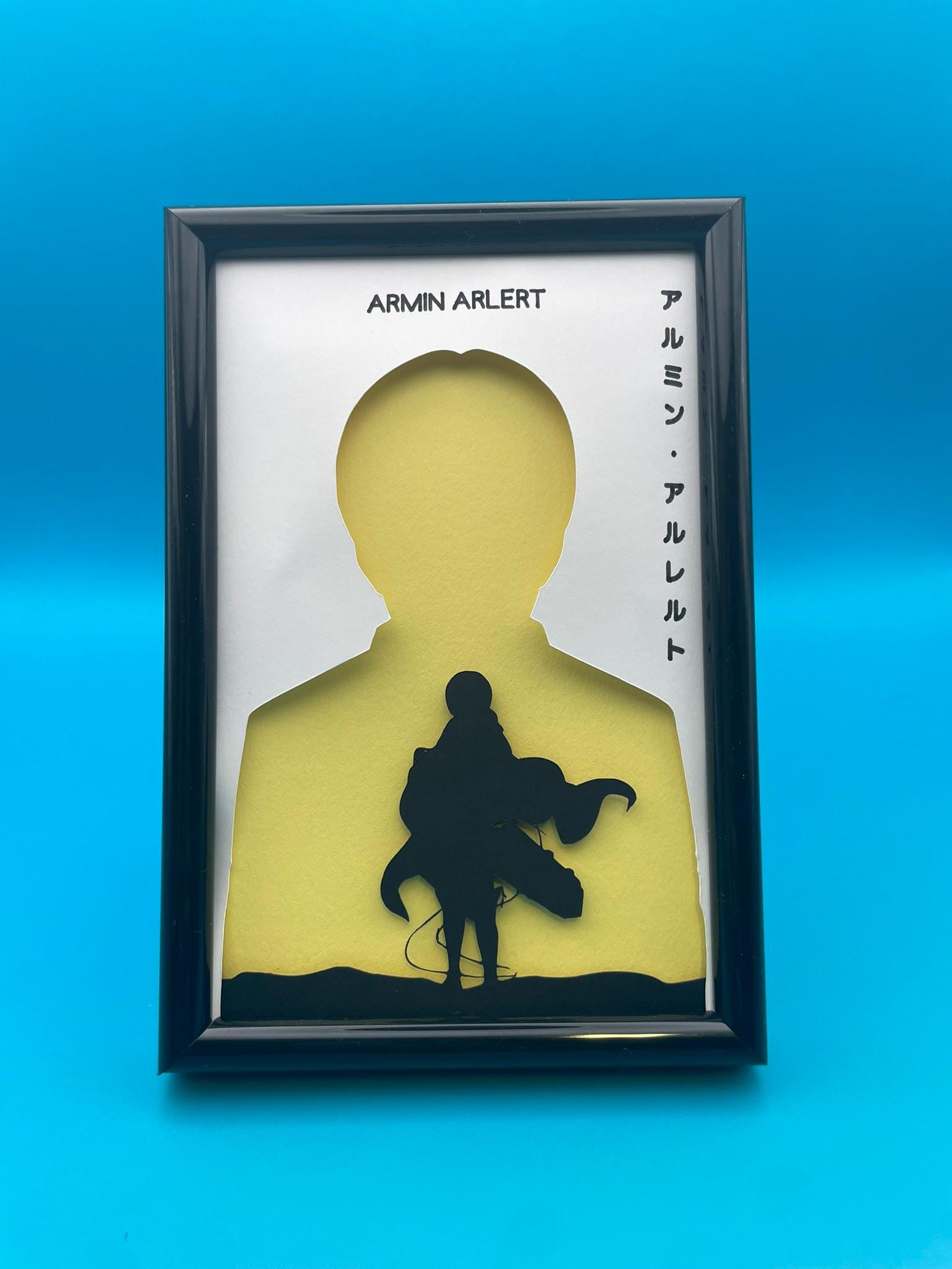 ATTACK ON TITAN Armin Arlert Handmade paper art - Embossed multi-layer AoT painting - anime fan gift for him snk gift Shingeki no Kyojin