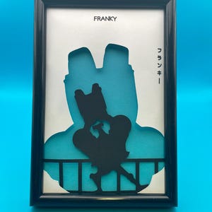 ONE PIECE FRANKY Arte su carta fatta a mano - Dipinto One Piece multistrato con rilievo - regalo per fan anime per lui o per lei - arredamento otaku