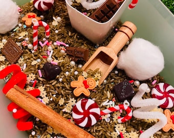 Hot cocoa sensory pack, Sensory bin pack, busy box pack, sensory play, Hot chocolate theme, pour and play