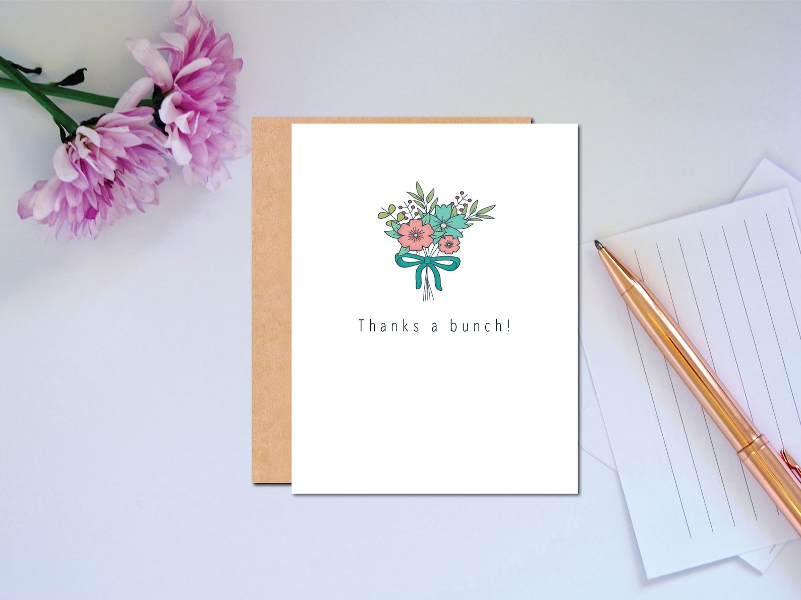 Printable Thank-you Card Flowers Digital Download Thank You Card ...
