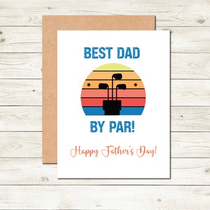 Biglietto di auguri per la festa del papà Golf Festeggia il miglior papà di Par Dad Golfer Card Divertente biglietto umoristico per papà
