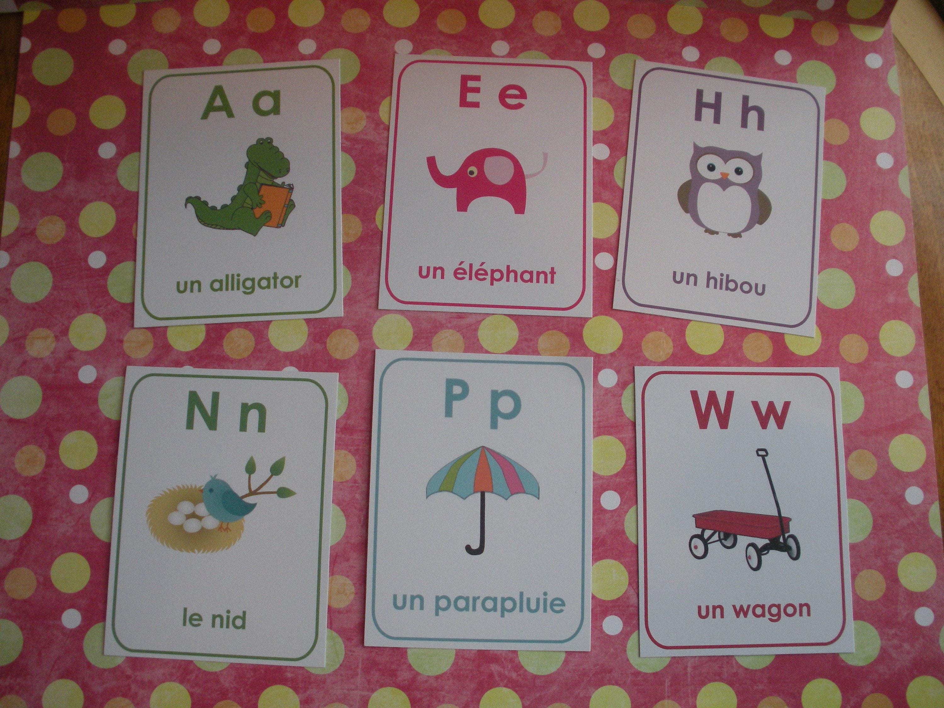 French Alphabet Flash Cards A-Z Digital Download and Printable From ...