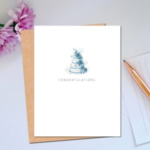 Wedding Card Congratulations Card for Couple on Wedding Day Congratulations to the Newlyweds