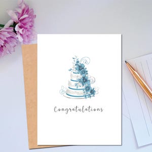 Wedding Card Congratulations Card for Couple on Wedding Day Congratulations to the Newlyweds