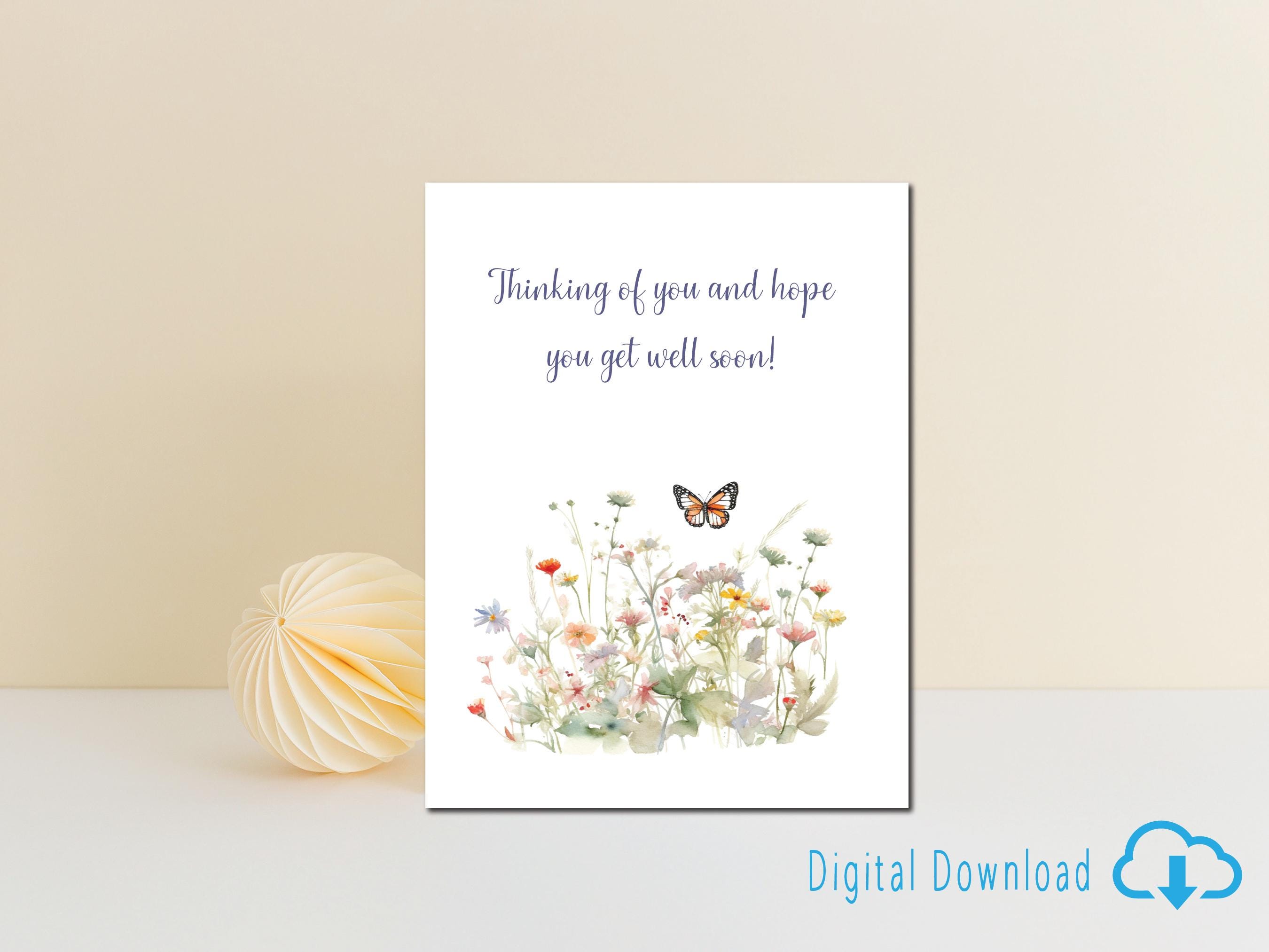 Printable Get Well Soon Card for Friend Digital Download Card Thinking ...