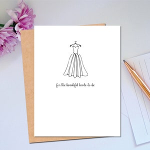 Carte de voeux nuptiale pour future mariée Carte de félicitations pour shower de mariage