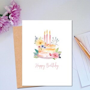 Cake Happy Birthday Card for Friend to Send Birthday Wishes Treat with this Birthday Greeting Card