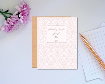 Birthday Card for her with Birthday Wishes Just For You Card for Her Celebrate Birthday with Nice Card for Girlfriend or Colleague