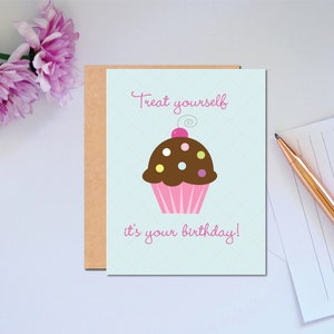 Cartão de aniversário de cupcake para amigo enviar desejos de aniversário Presenteie com este cartão de aniversário