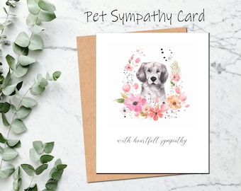 Dog Pet Sympathy Card Loss of Pet Condolences for Loss of Dog Bereavement for Dog Memorial Card for Dog Loyal Companion