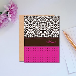Merci Thank-you card in French Card Merci Card for Teacher or Friend Card for Appreciation