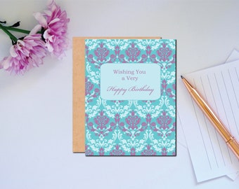 Birthday Card Wishing You a Very Happy Birthday Card Mom Card for Friend