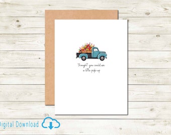 Printable A Little Pick-up Card for a Friend Positivity Card for Well Wishes to Brighten Their Day Thinking of You Card