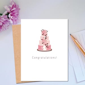 Wedding Card Congratulations Card for Couple on Wedding Day Congratulations to the Newlyweds