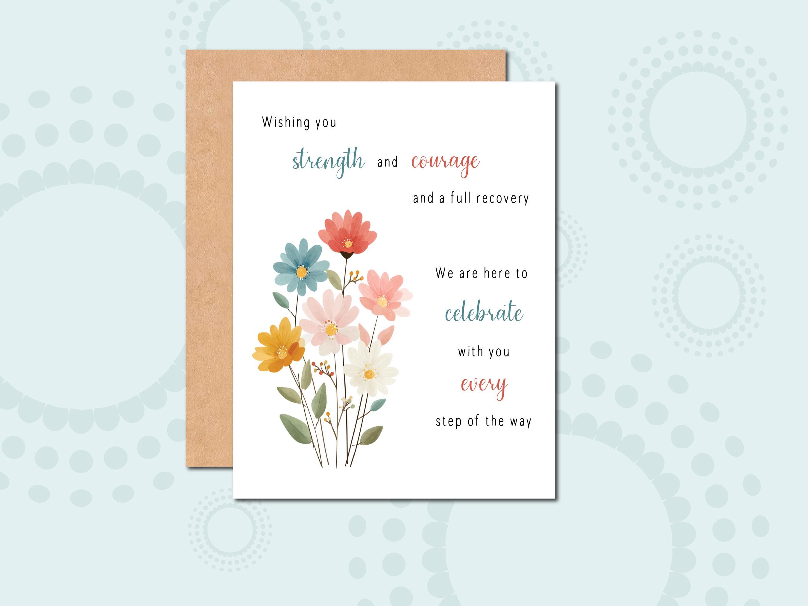 Wishing You Strength and Courage Card Get Well Soon Encouragement ...