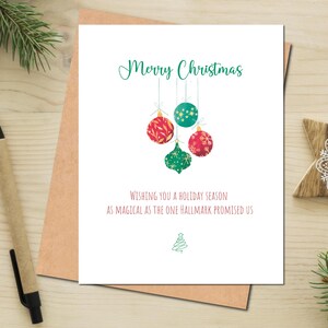 Ornamente Merry Christmas Card Lustige Weihnachtskarte Urlaubskarte für Humor Magische Weihnachtskarte