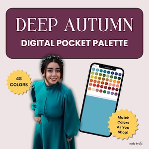 Deep Autumn Color Palette: 48 Swatches for Color Analysis (Digital Download)
