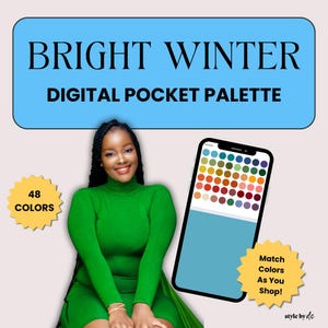 Bright Winter Color Palette | Instant Download | Digital Bright Winter Clear Winter Palette Swatch