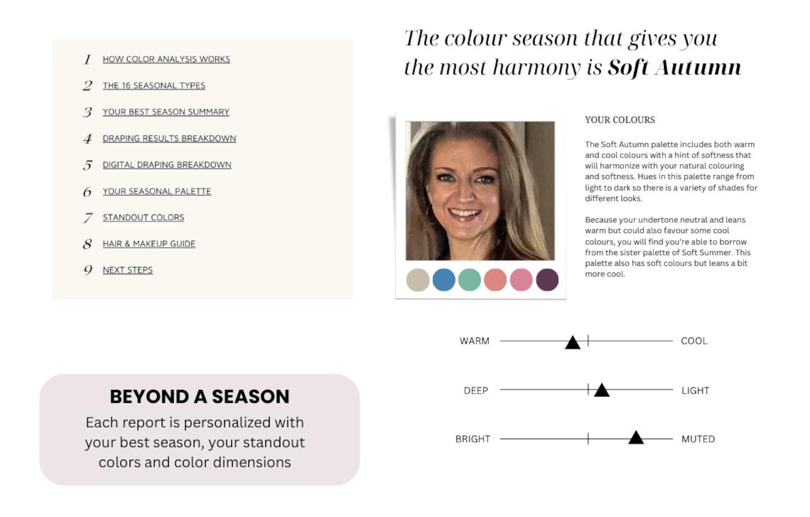 Personalized Color Analysis: 16 Season System, Custom Palette | Gift ...
