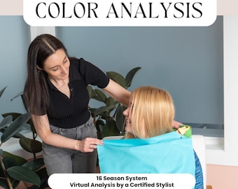 Personalized Color Analysis: 16 Season System, Custom Palette | Gift Option Available