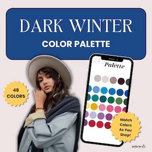 Paleta de colores oscuros de invierno: análisis de colores de temporada (digital)
