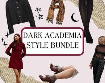 Dark Academia Women's Style Bundle | 6 Piece Clothing and Accessories Style Box