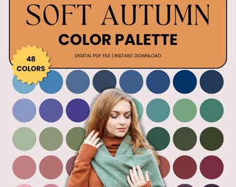 Soft Autumn Color Palette: Digitaler Swatch-Fächer zur Farbmessung (PDF Download)