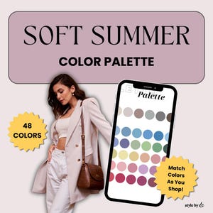 Soft Summer Color Palette: 48 Swatch Fan (Digital Download)