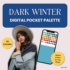 Dark Winter Color Palette | Digital Deep Winter Dark Winter Color Palette Swatch | Seasonal Color Analysis