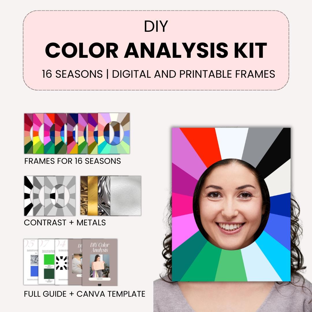 DIY Color Analysis Kit: Canva Template + Printable Frames - Etsy