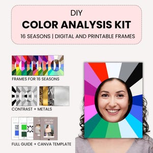 Kit de análisis de color DIY: Plantilla de Canva + Marcos imprimibles