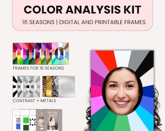 Kit de análisis de color DIY: Plantilla de Canva + Marcos imprimibles