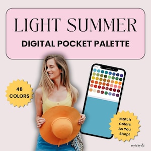 Light Summer Color Palette: 48 Swatch PDF for Shopping