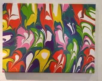 Enchanted spring - pop art - 30x40 canvas, acrylic and glossy varnish