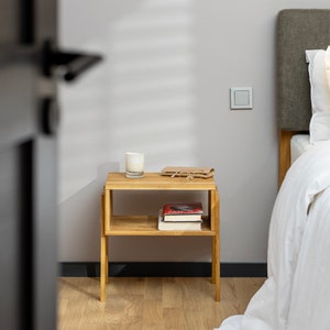 Holz Beistelltisch, Bett / Sofa Beistelltisch Schrank, Shack Stil Home Decor, Schlafzimmer Nachttisch Regal, Eiche Nachttisch, Eiche Beistelltisch