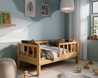 Canopy Bed 70x140, Toddler Bed, Solid Wood Bed, Canopy Bed, 70x140, Montessori bed, House Bed, Montessori Bett, Haus Bett