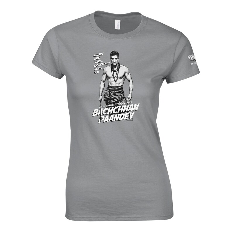 Camiseta para mujer "Bachchhan Paandey Thug Life" de Akshay Kumar Rs Sport Grey