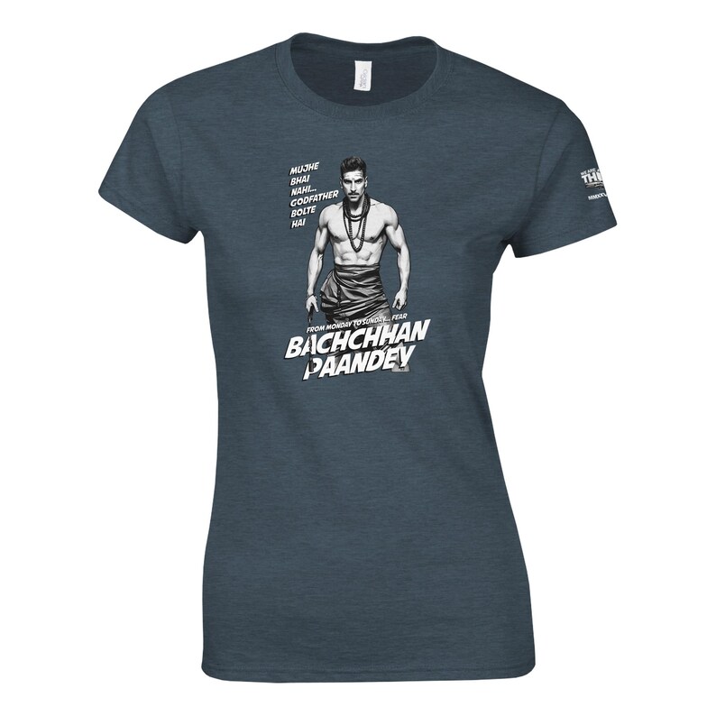 Camiseta para mujer "Bachchhan Paandey Thug Life" de Akshay Kumar Dark Heather