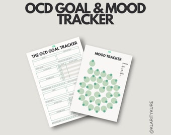 OCD Ziel- & Stimmungs-Tracker: Druckbare Wellness-Arbeitsblätter (PDF)
