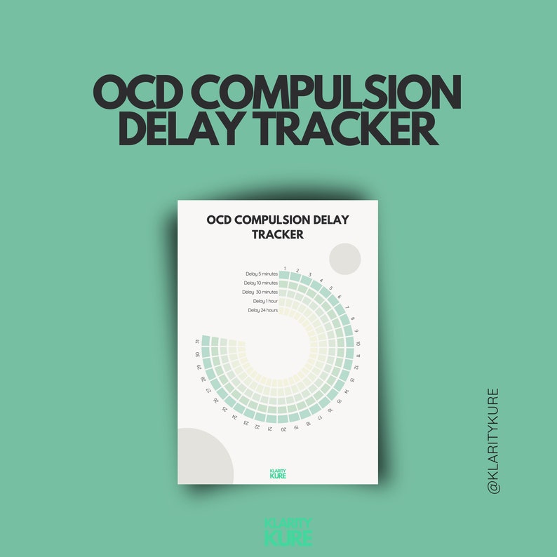 OCD Compulsion Delay Tracker: Printable Mental Health Worksheet (PDF ...