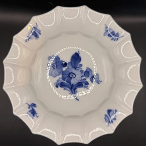 1962 Royal Copenhagen Blue and White Flowers Candy Dish